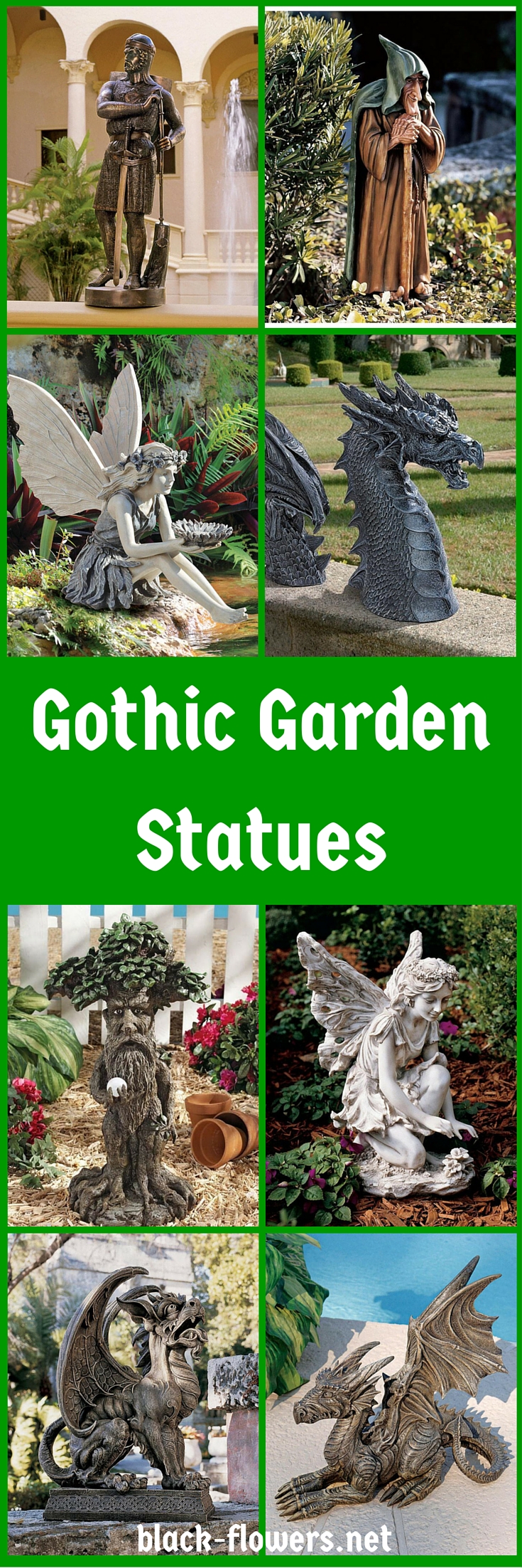 Gothic Garden Statues