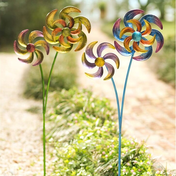 Colorful Metal Dual-Pinwheel Spinner