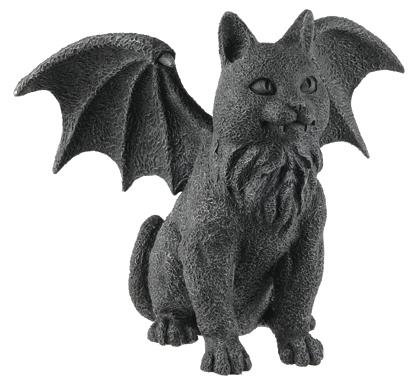 Winged Cat Gargoyle Statue Figurine Myth Fantasy