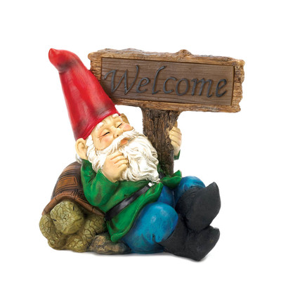 Light-Up Welcome Garden Gnome