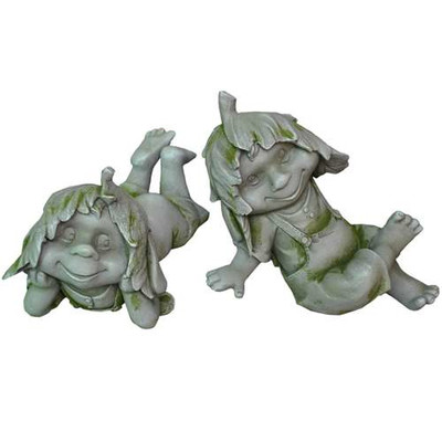 2 Piece Garden Fairy Statue Set