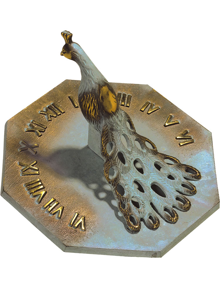 Brass Peacock Sundial